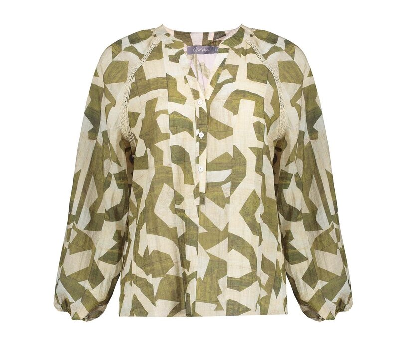 Geisha Top Ecru Olive