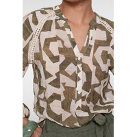 Geisha Top Ecru Olive