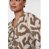 Geisha Top Ecru Olive