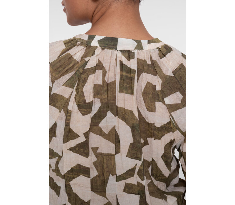 Geisha Top Ecru Olive