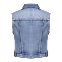 Geisha Jeansjacket Sleeveless Mid Blue Denim