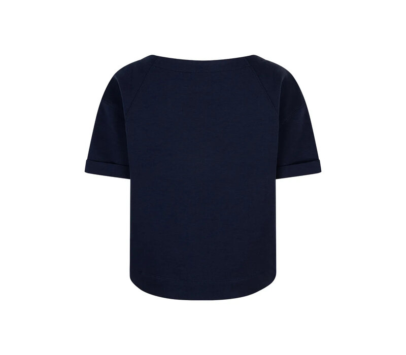 Red Button Skyler Scuba Top Darkblue