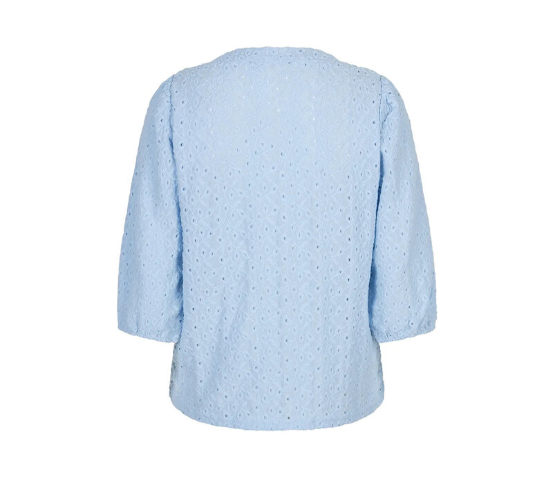 Red Button Top Ajour Lightblue