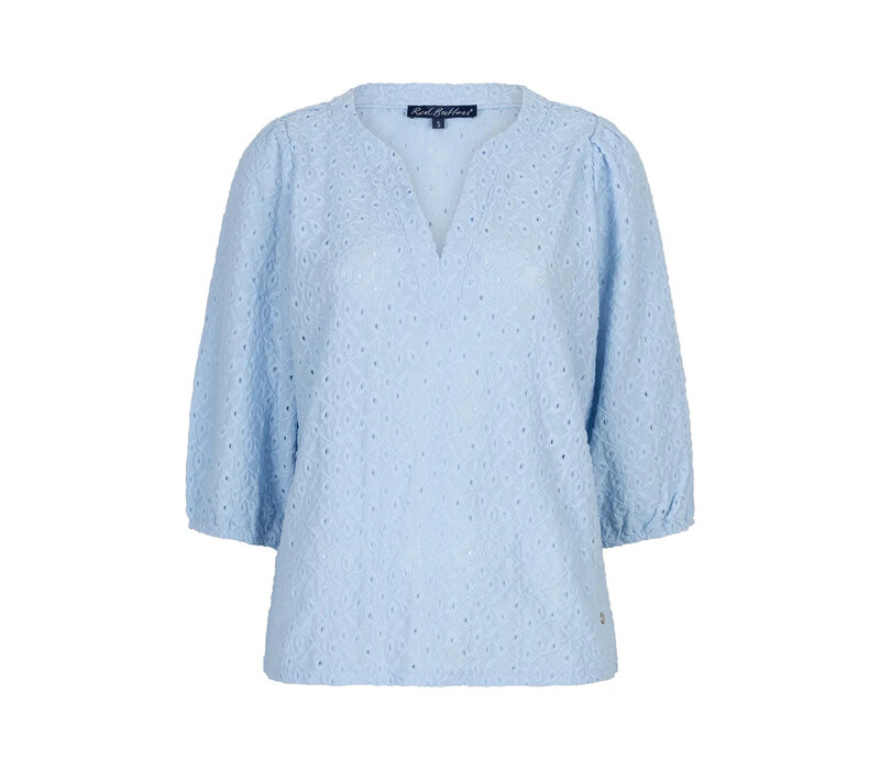 Red Button Top Ajour Lightblue