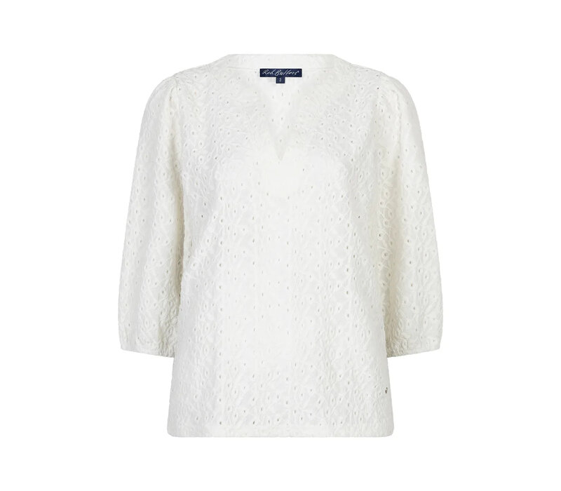 Red Button Top Ajour Ecru