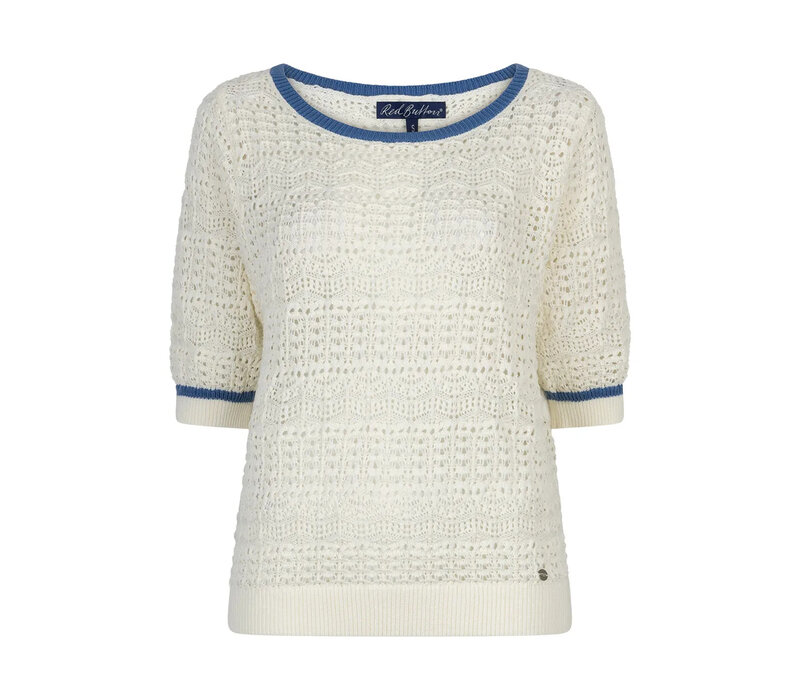 Red Button Sweet Ajour Offwhite Blue