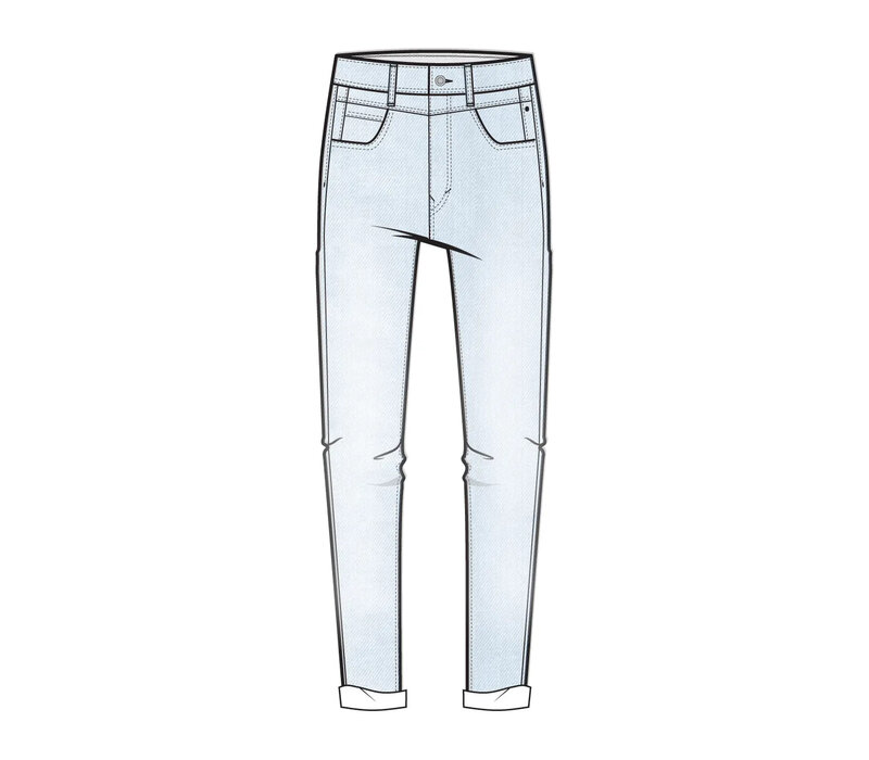 Red Button Relax Denim Bleach