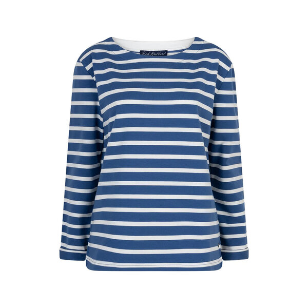 Red Button Terry Stripe Long Sleeve 