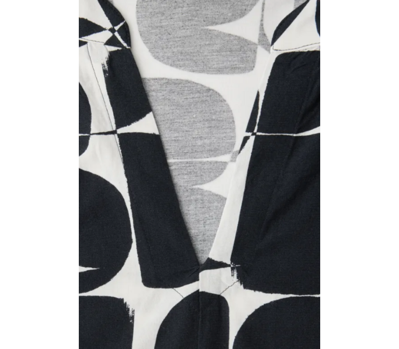 Street One Printed Mat Mix Shirt Shadowed Navy