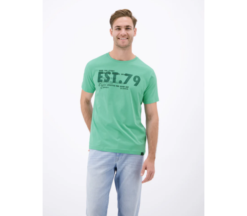 Lerros T-shirt Serafino Mint Water