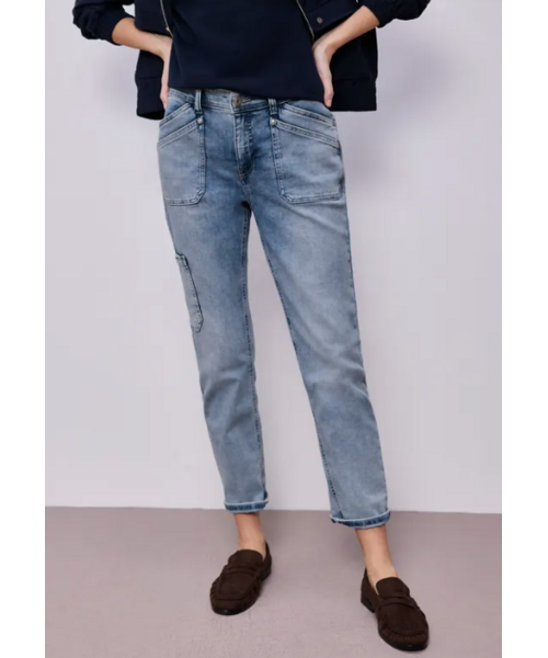 StreetOne Street One Charlie Boyfriend Cargo Mid Waist