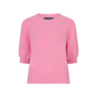 Red Button Sweet Popcorn Sweater Pink