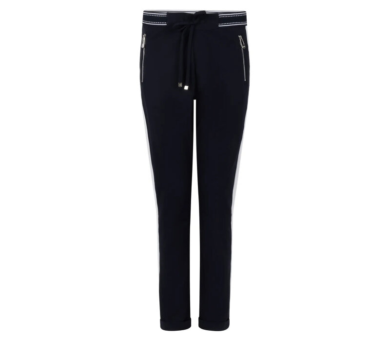 Zoso Print Travel Pant Night Blue