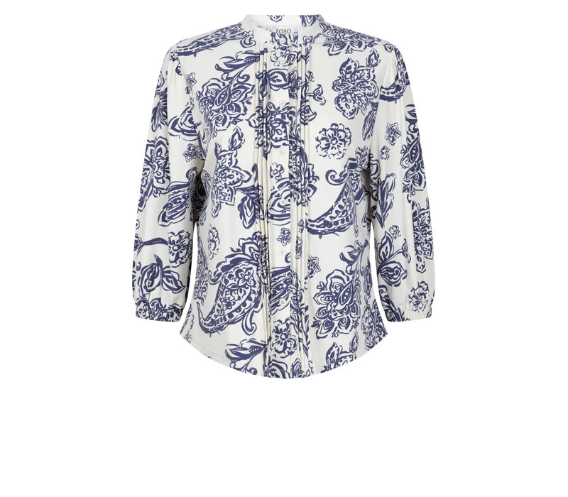 Zoso Print Travel Blouse Kit Blue