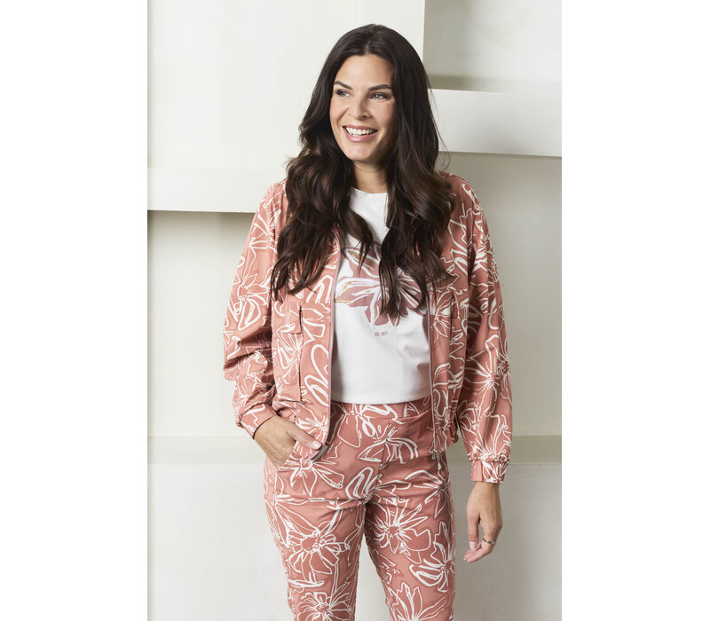 Zoso Print Travel Jacket Desert Rose