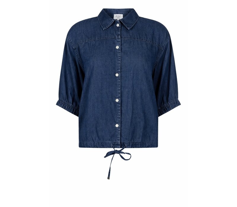Zoso Blouse Chambray Dark Denim