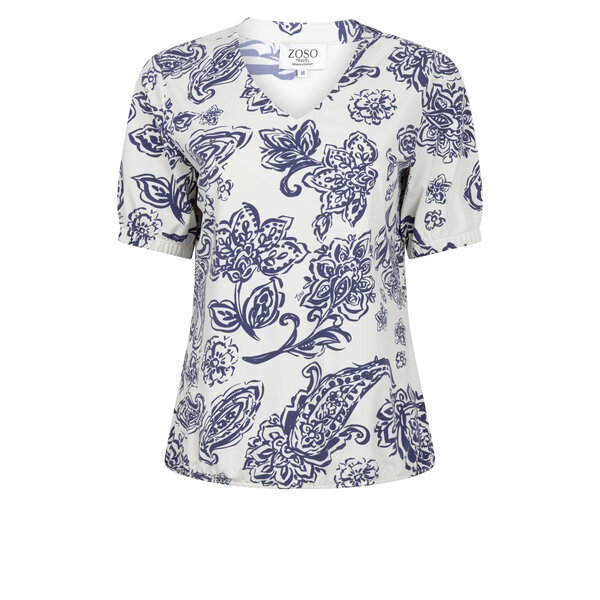 Zoso Print Travel Blouse 