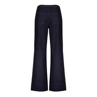 Geisha Jeans Wide Elastic Waist Dark Blue Denim