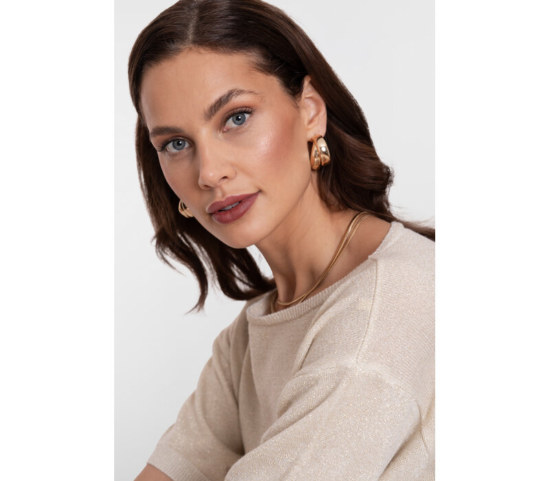 Geisha Pullover Lurex Sand Gold