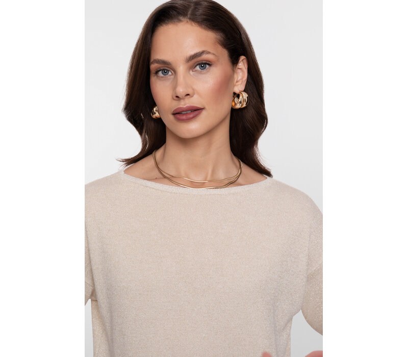 Geisha Pullover Lurex Sand Gold