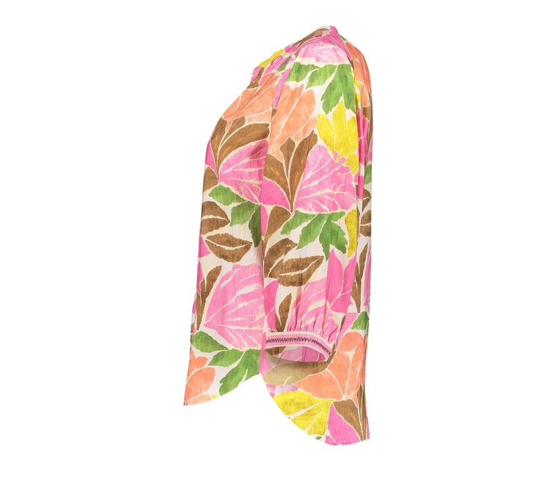 Geisha Blouse Ecru Tobacco Pink