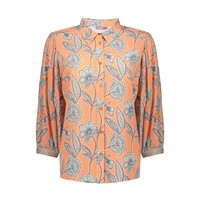 Geisha Blouse Coral Chambray Ecru