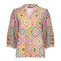 Geisha Blouse Ecru Tabacco Pink