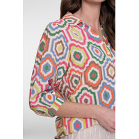 Geisha Blouse Ecru Tabacco Pink