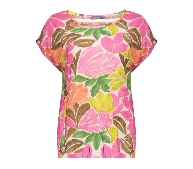 Geisha Blouse Ecru Tobacco Pink