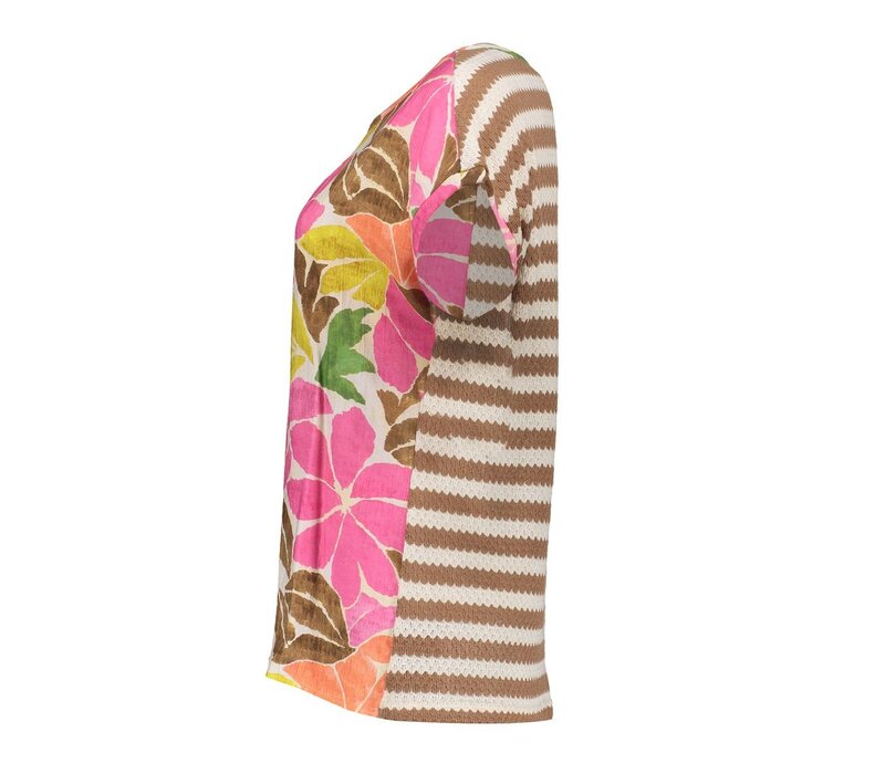 Geisha Blouse Ecru Tobacco Pink