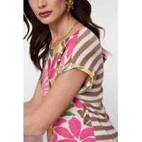 Geisha Blouse Ecru Tobacco Pink