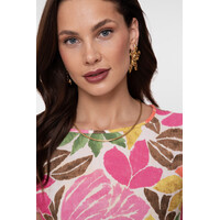 Geisha Blouse Ecru Tobacco Pink