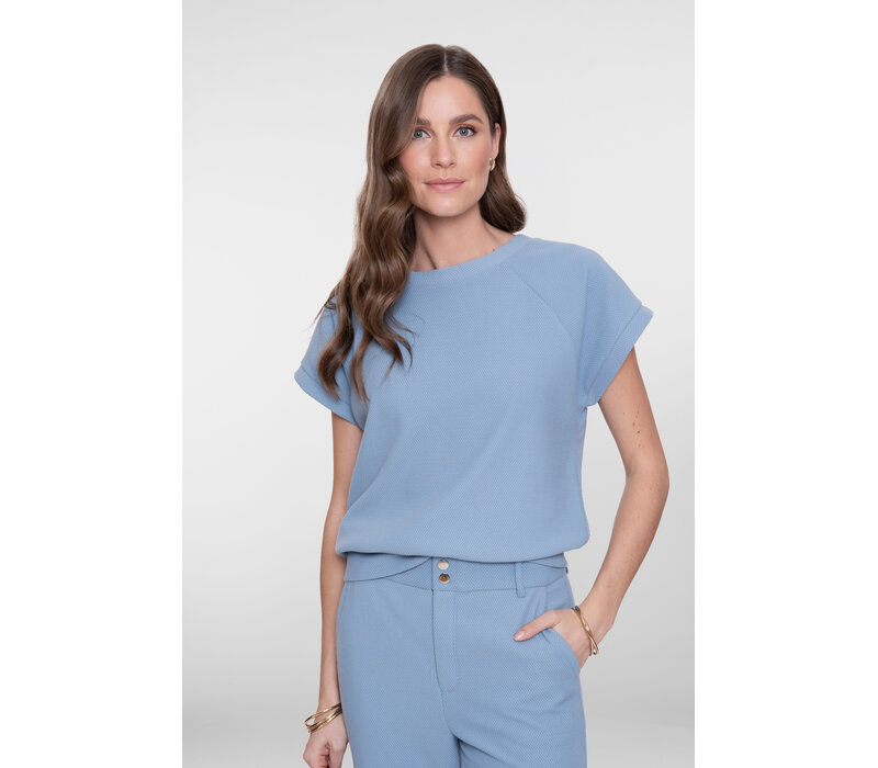 Geisha Sweater Short Sleeves Comfy Jeansblue