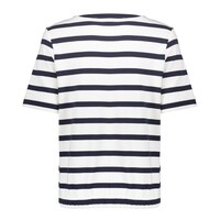 Geisha T-Shirt Stripe Ecru Navy