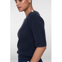 Geisha Pullover Button Navy