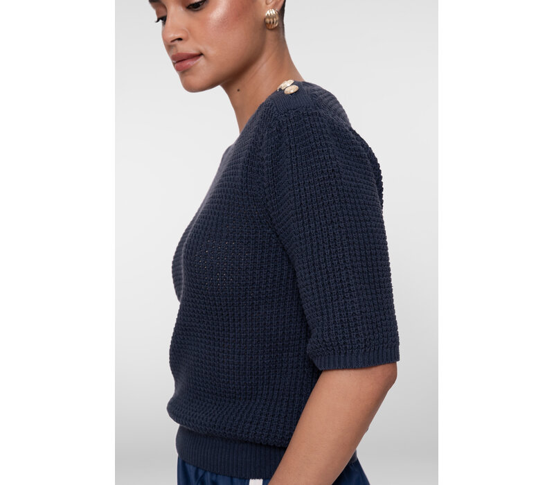 Geisha Pullover Button Navy