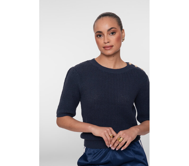 Geisha Pullover Button Navy