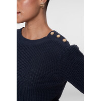 Geisha Pullover Button Navy