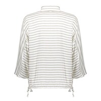 Geisha Blouse Lurex Stripes Off White Silver