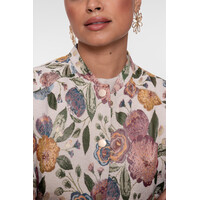 Geisha Bomber Jacket Leaves Sand Green Gold