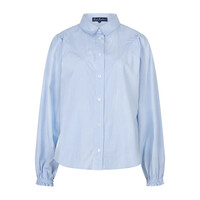 Red Button Victoria Poplin Stripe Long Sleeve Lightblue