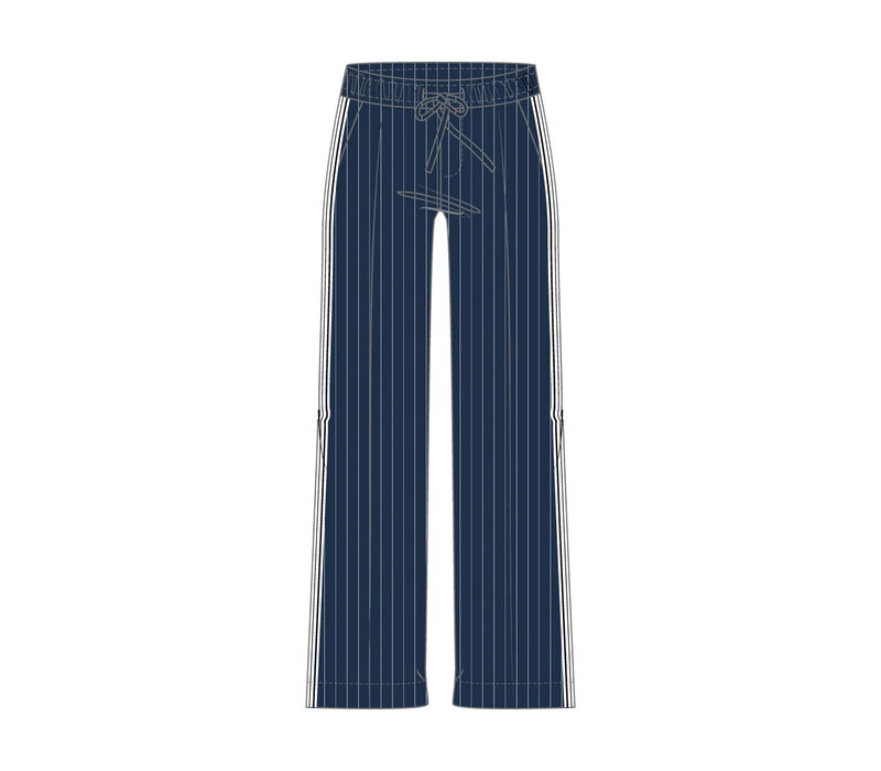 Red Button Claudette Palazzo Sidetape Pinstripe Dark Blue