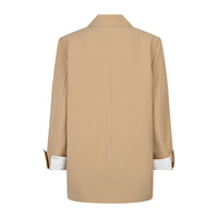 Red Button Blazer Palazzo Dark Sand