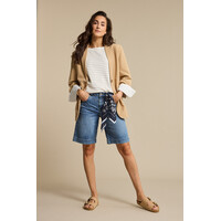 Red Button Blazer Palazzo Dark Sand