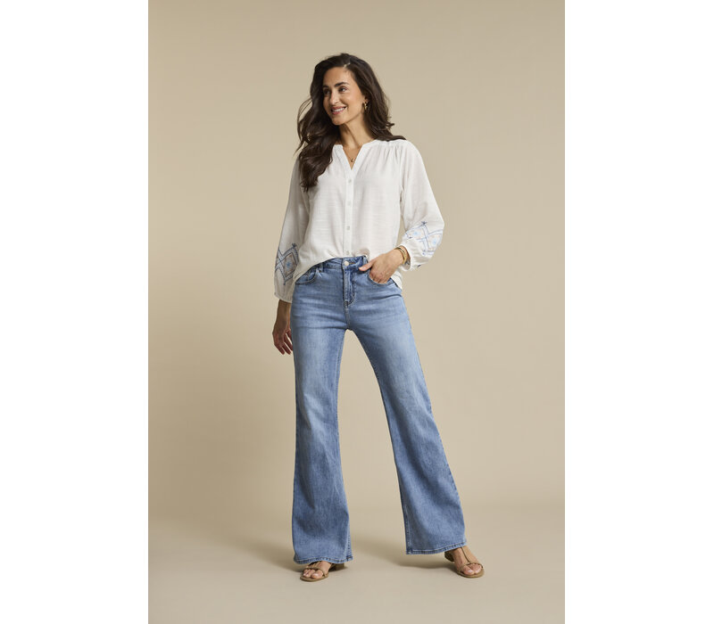 Red Button Brielle Flare Denim Light Stone