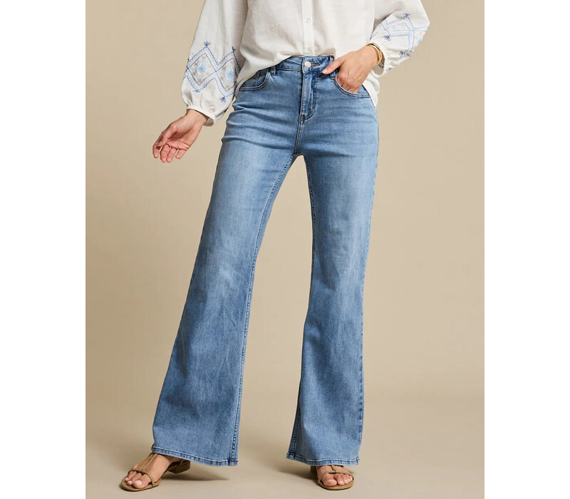 Red Button Brielle Flare Denim Light Stone
