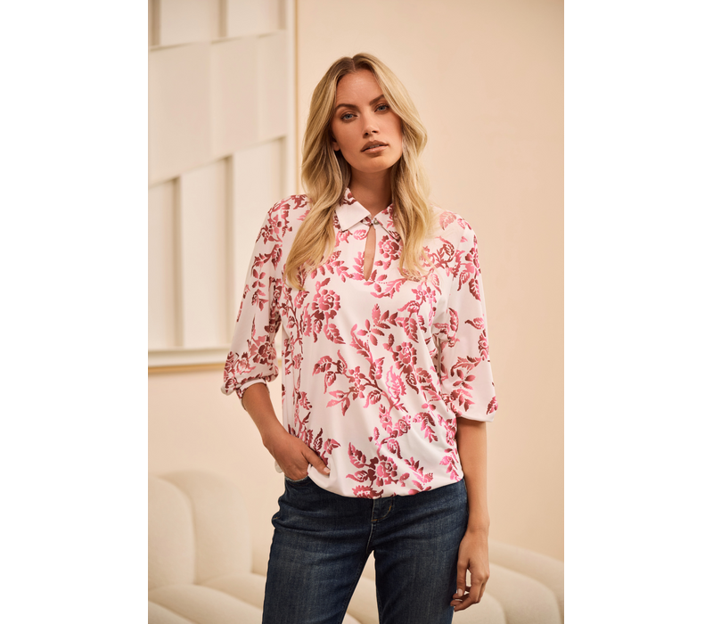 Helena Hart Top Liv Print Roze