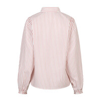 Red Button Victoria Poplin Stripe Long Sleeve Red