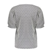 Geisha Top Jacquard Off White Navy