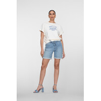 Geisha Sweater Short Sleeves Sport Club Off White Jeans Blue